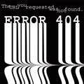 Error 404 message.Failure webpage banner.Glitch illustration.